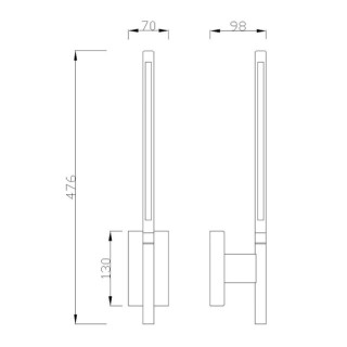 Applique murale LED TORCH Sable noir