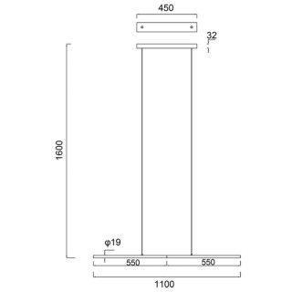 Lampe suspendue LED TORCH Sable blanc