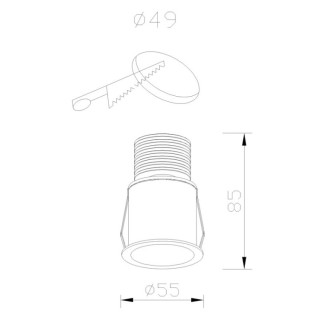LED encastrée GUINCHO Sable blanc