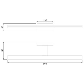 Applique murale LED 16W 4000K IP44 MORNE Chrome