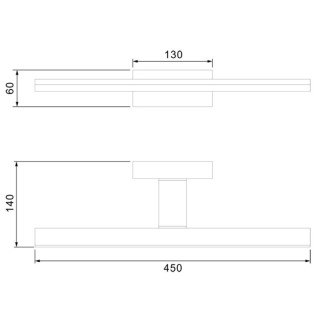Applique murale LED 12W 4000K IP44 MORNE Blanc