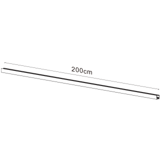 RAIL DE SURFACE 2M NOIR MAGNETO Noir