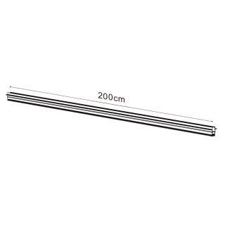 RAIL ENCASTRÉ 2M NOIR MAGNETO Noir