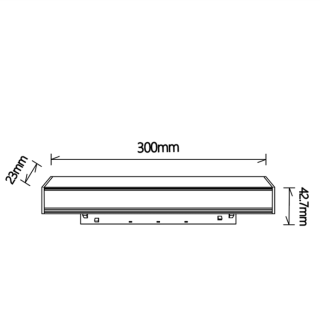 DIFFUSEUR DE LUMIÈRE LINÉAIRE 8W NOIR 3000K MAGNETO Noir