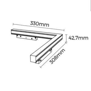 DIFFUSEUR D'ANGLE 16W NOIR 3000K MAGNETO Noir