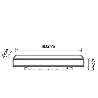 DIFFUSEUR DE LUMIÈRE LINÉAIRE 8W NOIR 3000K TRIAC MAGNETO Noir