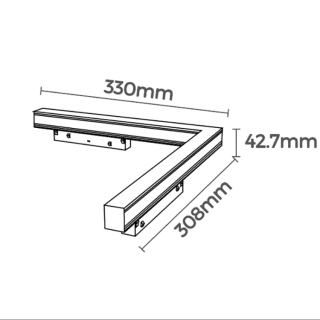 DIFFUSEUR D'ANGLE 16W NOIR 3000K TRIAC MAGNETO Noir
