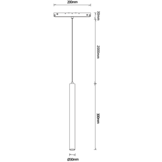 SUSPENSION 5W NOIR 3000K TRIAC MAGNETO Noir