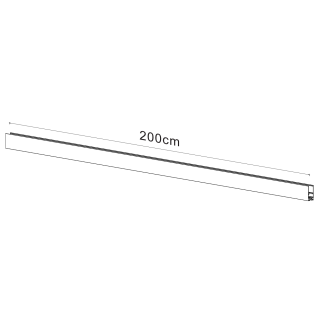 RAIL DE SURFACE 2M NOIR MAGNETO Noir