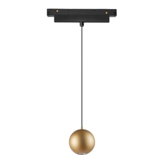 SUSPENSION BOULE 7W NOIR/OR 3000K TRIAC MAGNETO Noir/Or