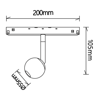 BALL SPOT 7W NOIR/OR 3000K TRIAC MAGNETO Noir/Or
