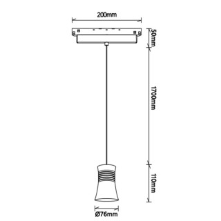 SUSPENSION 12W NOIR/OR 3000K MAGNETO Noir/Or