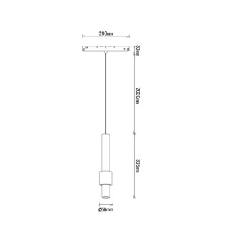SUSPENSION 7W NOIR/OR 3000K MAGNETO Noir/Or