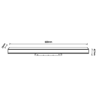 DIFFUSEUR DE LUMIÈRE LINÉAIRE 16W NOIR 4000K MAGNETO Noir