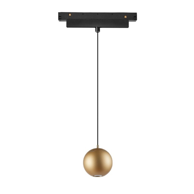 PENDENTIF BOULE 7W Noir/Or - Luminaire Mantra