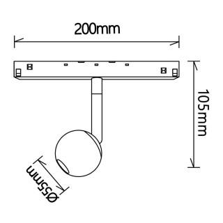 BALL SPOT 7W NOIR 2700K TRIAC MAGNETO Noir