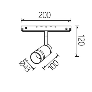 SPOT 7W NOIR 3000K TRIAC MAGNETO Noir