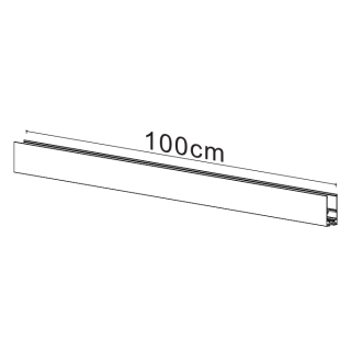 RAIL DE SURFACE 1M BLANC MAGNETO Blanc