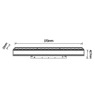 LUMIÈRE LINÉAIRE COB 18W BLANC 3000K MAGNETO Blanc