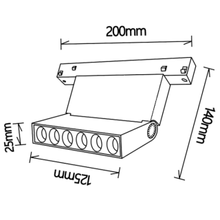 SPOT LINÉAIRE 10W BLANC 3000K MAGNETO Blanc