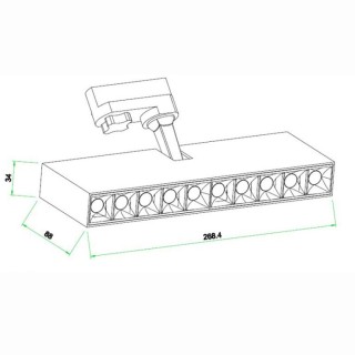 SPOT LINÉAIRE SUR RAIL BLANC 30W 3000K ITACA Blanc