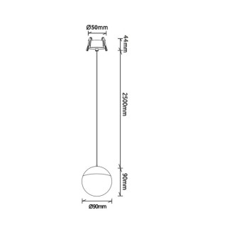 SUSPENSION LED 10W 3000K ENCASTRÉE BLANC KILDA Blanc