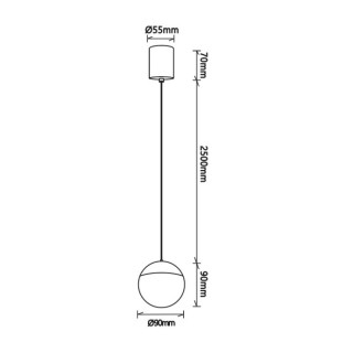 SUSPENSION LED 10W 3000K SURFACE OR KILDA Or