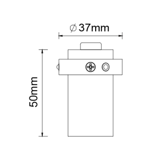 SPOT LED 5W 3000K NOIR TRIMASI Noir