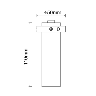 SPOT LED L 7W 3000K NOIR TRIMASI Noir