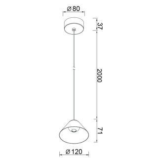 SUSPENSION LED 5W 3000K NOIR GRUISSAN Noir