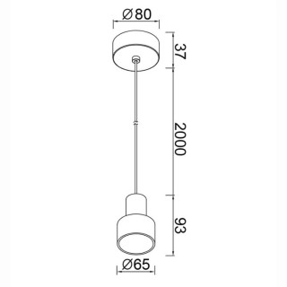 SUSPENSION LED 5W 3000K NOIR / OR GRUISSAN Noir/Or