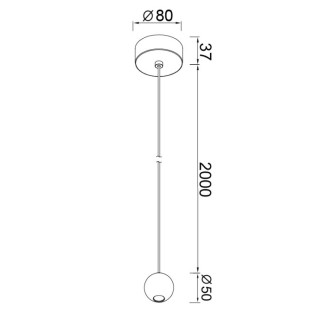 SUSPENSION LED 5W 3000K BLANC GRUISSAN Blanc
