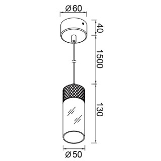 SUSPENSION SPOT LED 5W 3000K NOIR GRUISSAN Noir
