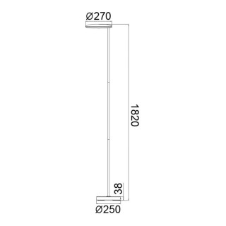 LAMPADAIRE 30W DIMMABLE NOIR NASSAU Noir