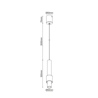 SUSPENSION LED 7W 3000K BLANC CLIFTON Blanc