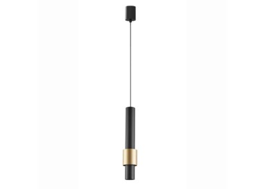 SUSPENSION LED 7W CLIFTON Noir/Or - Mantra