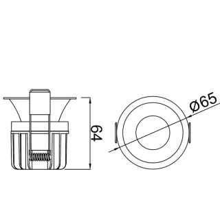 Spot encastré LED CCT IP65 ROMBOK Noir