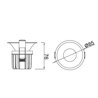 Spot encastré LED CCT IP65 ROMBOK Noir