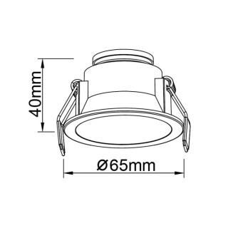 Spot encastré LED 6W Cadre SUNSET Or