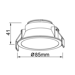 Spot encastré LED 10 W Cadre SUNSET Blanc