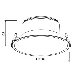 Spot encastré LED 30/40W Cadre SUNSET Or