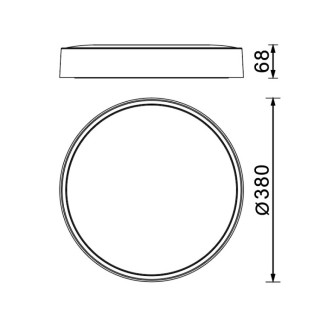 Plafonnier LED 30W Noir CCT CUMBUCO II Noir
