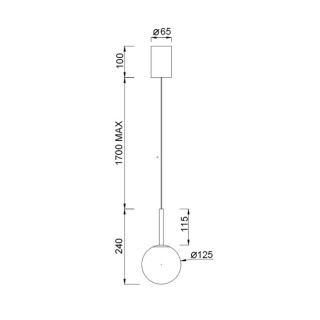 SUSPENSION LED 9W 3000K NOIR PUEBLA Noir