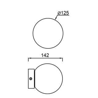 Plafonnier/Applique LED 6W 3000K OR SATINÉ PUEBLA Or satiné