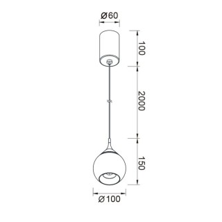 SUSPENSION LED 7W 3000K DROP Noir
