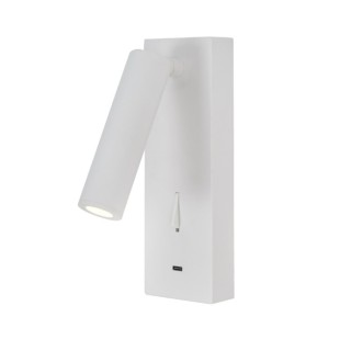 Lampe de lecture murale 3 W 3 000 K Blanc Chargeur TYPE-C TARIFA III Blanc