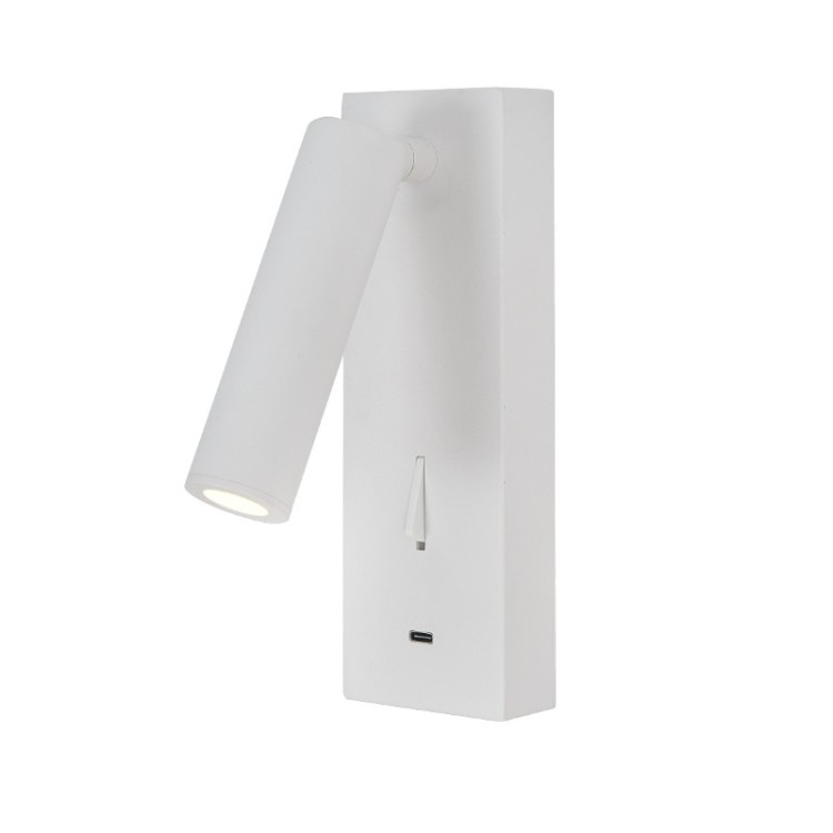 Lampe murale lecture 3W TARIFA III Blanc Mantra