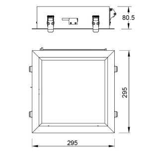 PANNEAU LUMINEUX LED ENCASTRÉ 30 x 30 BLUE SKY Blanc
