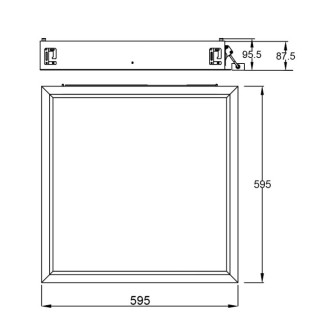PANNEAU LUMINEUX LED ENCASTRÉ 60 x 60 BLUE SKY Blanc