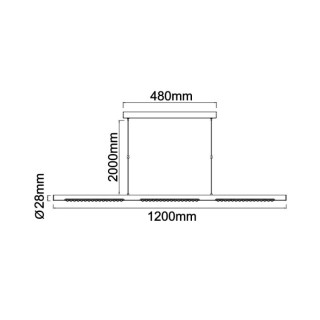 LAMPARA LINEAL 25W 4000K NOIR MECA Noir
